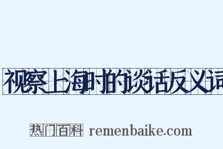 视察上海时的谈话反义词是什么意思的图片